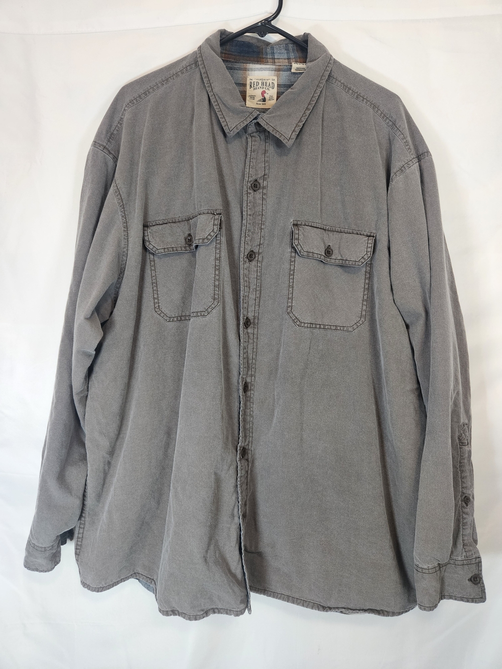 RedHead Men’s Washed Gray Lightweight Shirt Jacket